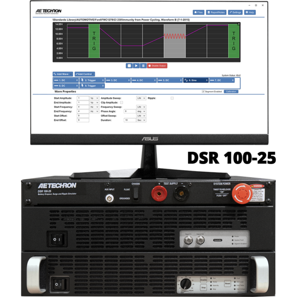 DSR 100-25 Test System - Front View